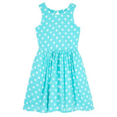 Yumi Girl Blue Polka Dot Day Dress